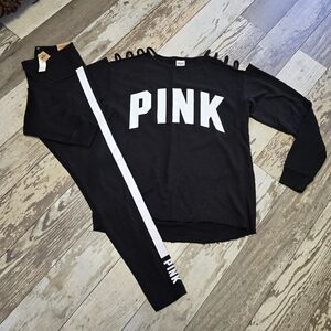 Victoria's Secret PINK Black White Set Size XS/S NEW